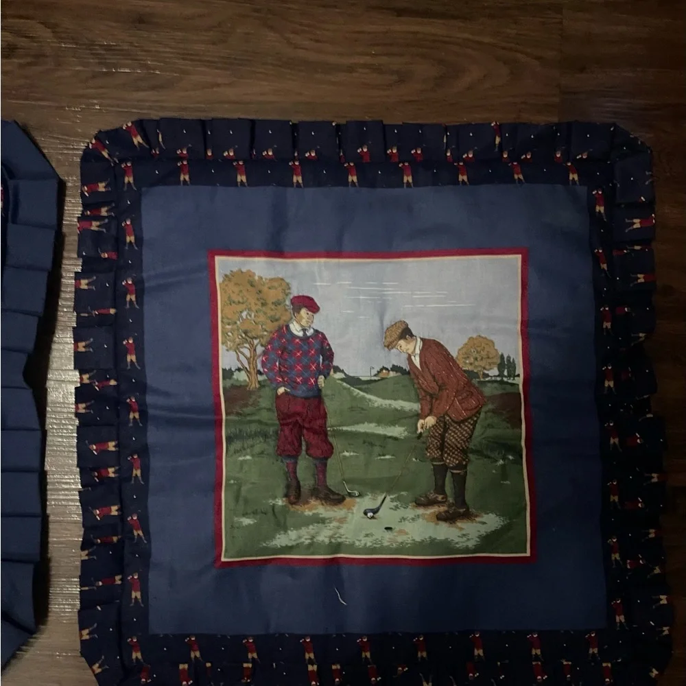 Vintage Golf Themed Decorative Pillows